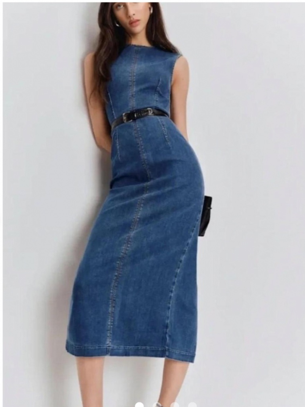 Reformation Kendi Denim Midi Dress